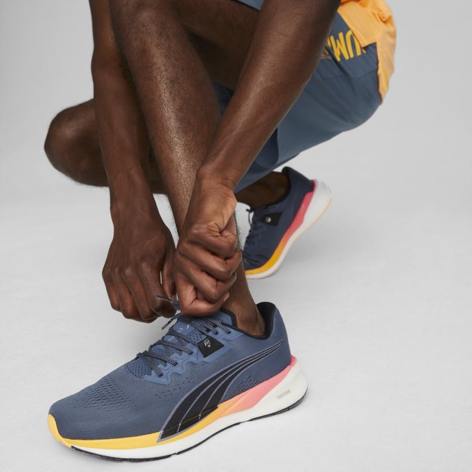 Puma På Salg Eternity Nitro Joggesko For Menn Kveld Himmel-svart-solnedgang Glød