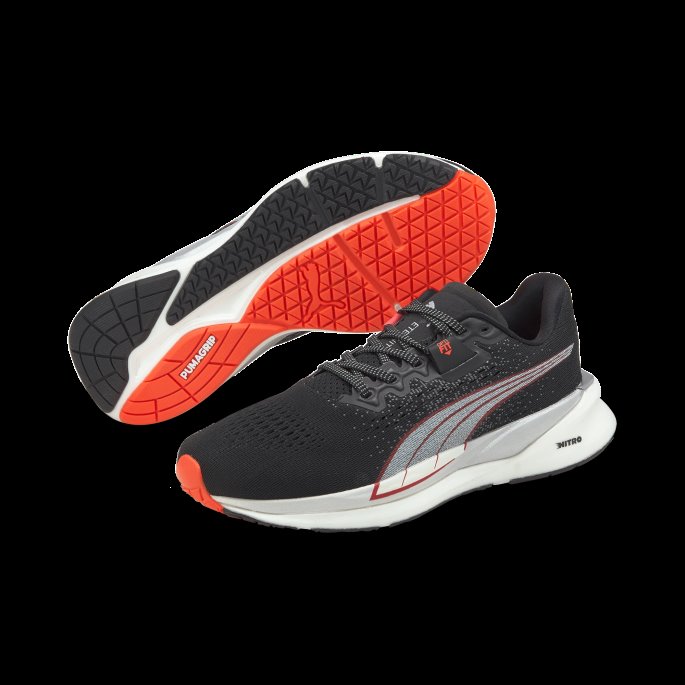 Puma På Tilbud Svart-hvit-lava Blast Eternity Nitro Løpesko For Kvinner