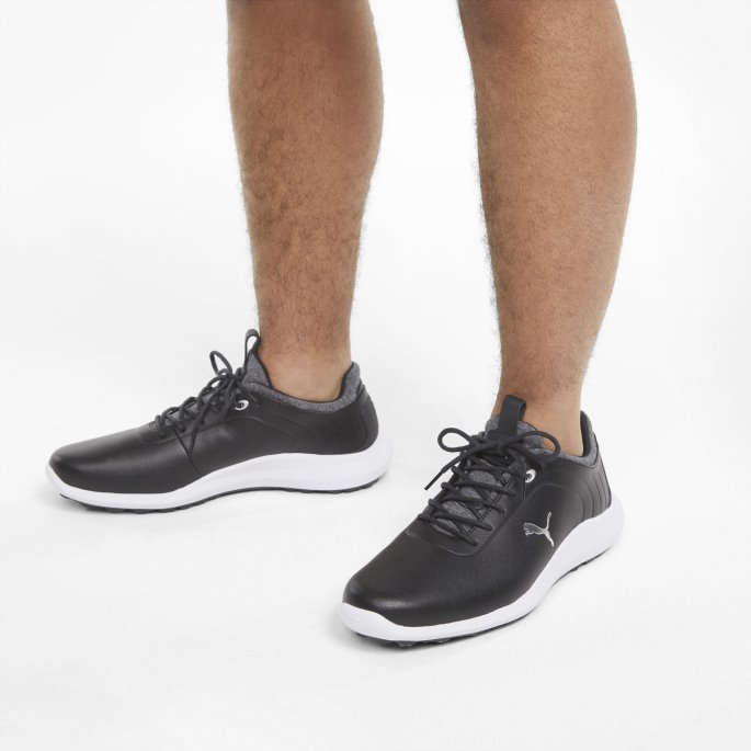 Puma På Tilbud Ignite Pro Herre Golfsko Svart-sølv-svart