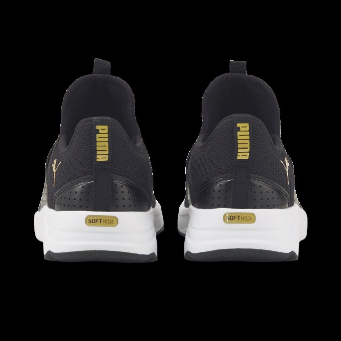 Black-team Gold Puma På Tilbud Softride Sophia Slip-on Joggesko For Kvinner
