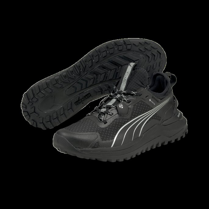 Svart-metallisk Sølv Voyage Nitro Gore-tex Løpesko For Menn Puma På Tilbud