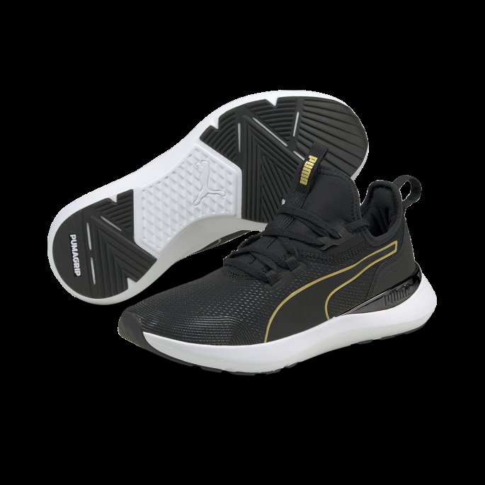 Pure Xt Moto Treningssko For Kvinner Black-team Gold Puma På Salg