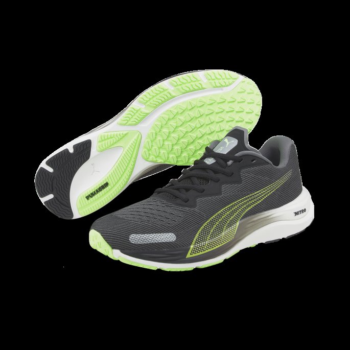 Velocity Nitro 2 Løpesko For Menn Puma På Tilbud Svart-fizzy Lime