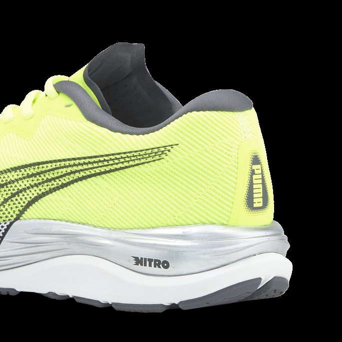 Lime Squeeze-castlerock Puma På Tilbud Velocity Nitro 2 Løpesko For Menn