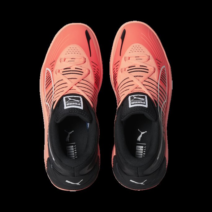 Fusion Nitro Basketball Sko Puma På Tilbud Neon Sitrus-svart