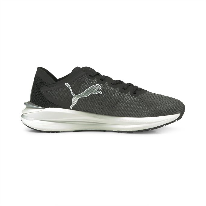 Puma På Tilbud Electrify Nitro Joggesko Store Barn Hvit-metallisk Sølv-svart