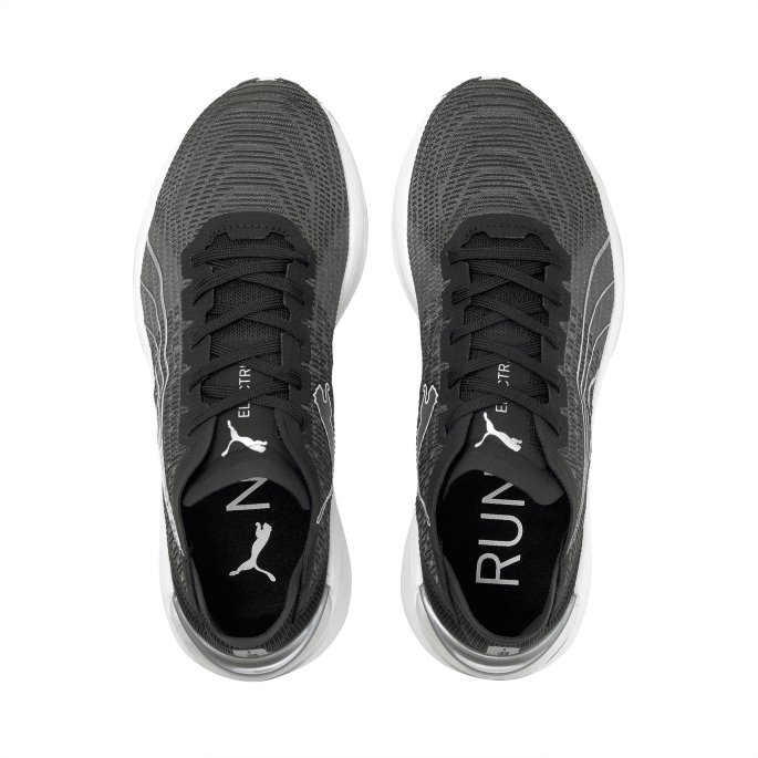Puma På Tilbud Electrify Nitro Joggesko Store Barn Hvit-metallisk Sølv-svart