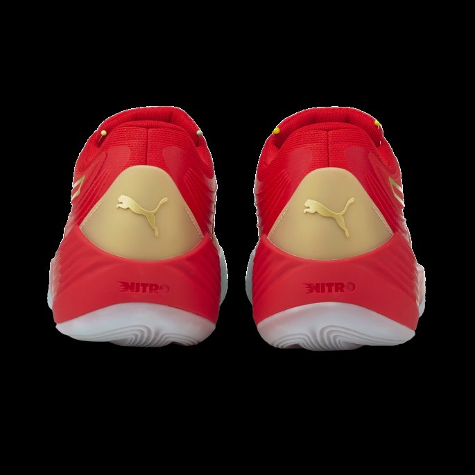 Høyrisiko Red-team Gold Fusion Nitro Basketball Sko Puma På Salg