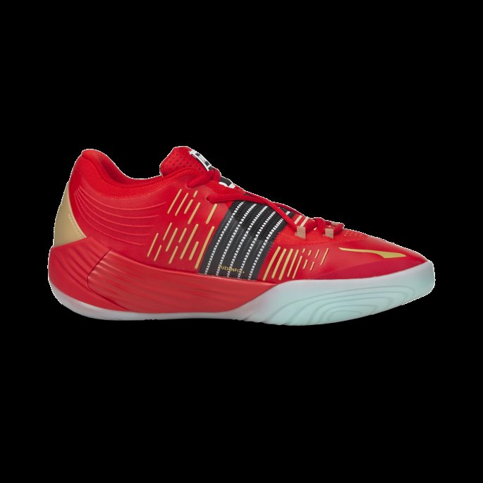 Høyrisiko Red-team Gold Fusion Nitro Basketball Sko Puma På Salg