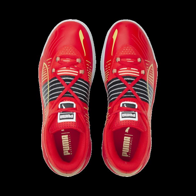 Høyrisiko Red-team Gold Fusion Nitro Basketball Sko Puma På Salg