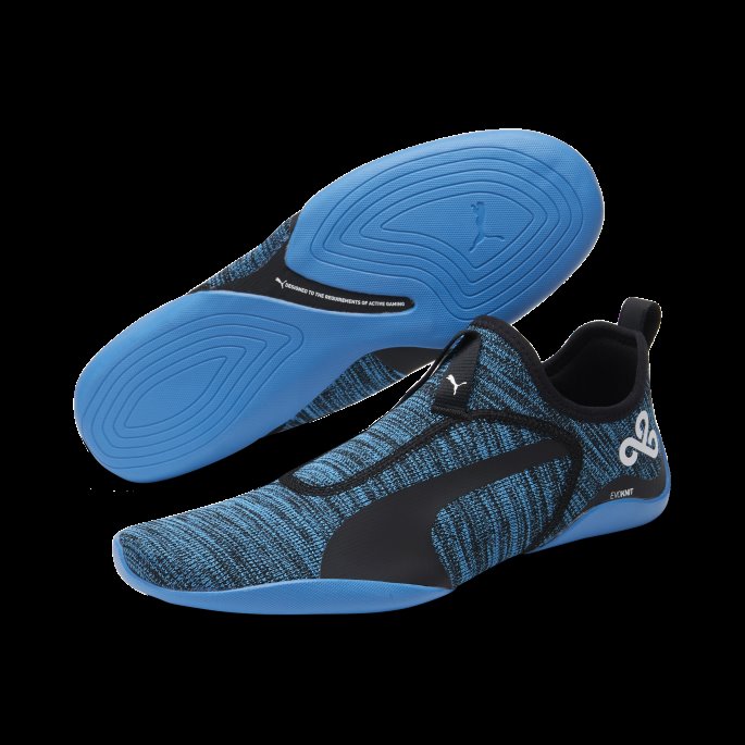 Black-bleu Azur Puma På Tilbud X Cloud9 Agf Evoknit Esports Sko