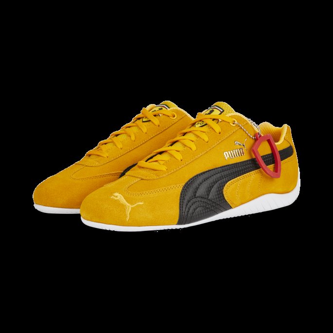 Tangerine-svart-hvit Puma På Salg Scuderia Ferrari Speedcat Shield Kjøresko