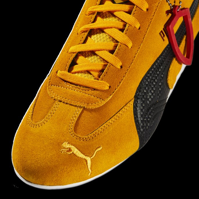 Tangerine-svart-hvit Puma På Salg Scuderia Ferrari Speedcat Shield Kjøresko