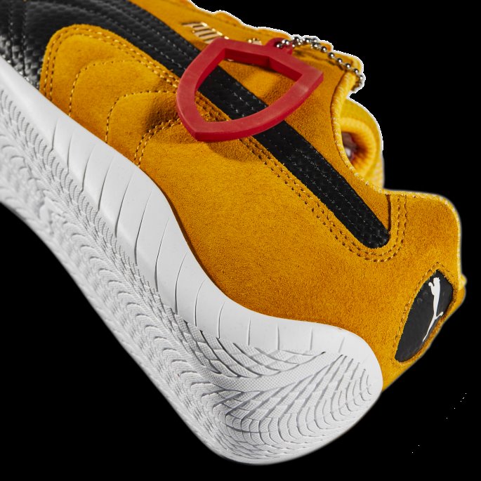 Tangerine-svart-hvit Puma På Salg Scuderia Ferrari Speedcat Shield Kjøresko
