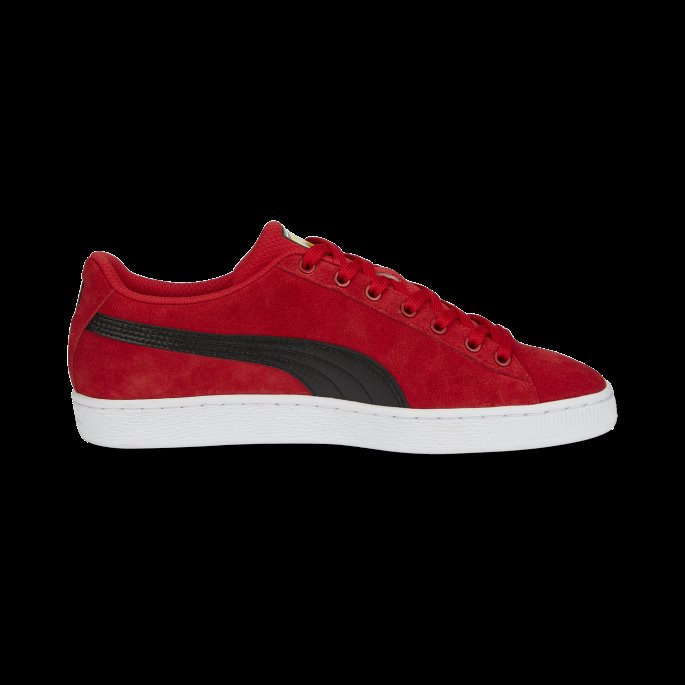 Puma På Tilbud Rosso Corsa-svart-hvit Scuderia Ferrari Shield Semsket Skinn Motorsportsko For Menn