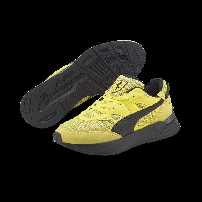 Puma På Tilbud Livlige Gul-svarte Scuderia Ferrari Mirage Sport Motorsport Sko