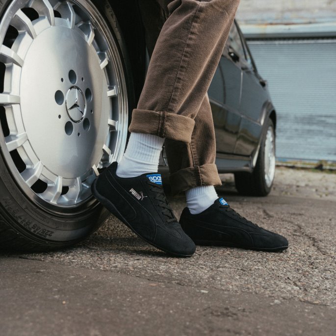 Svart-svart Puma På Tilbud X Sparco Speedcat Og Kjøresko