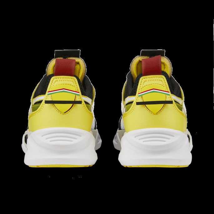 Puma På Tilbud Scuderia Ferrari Trc Blaze Motorsport Sko Svart-hvit-flammende Gul