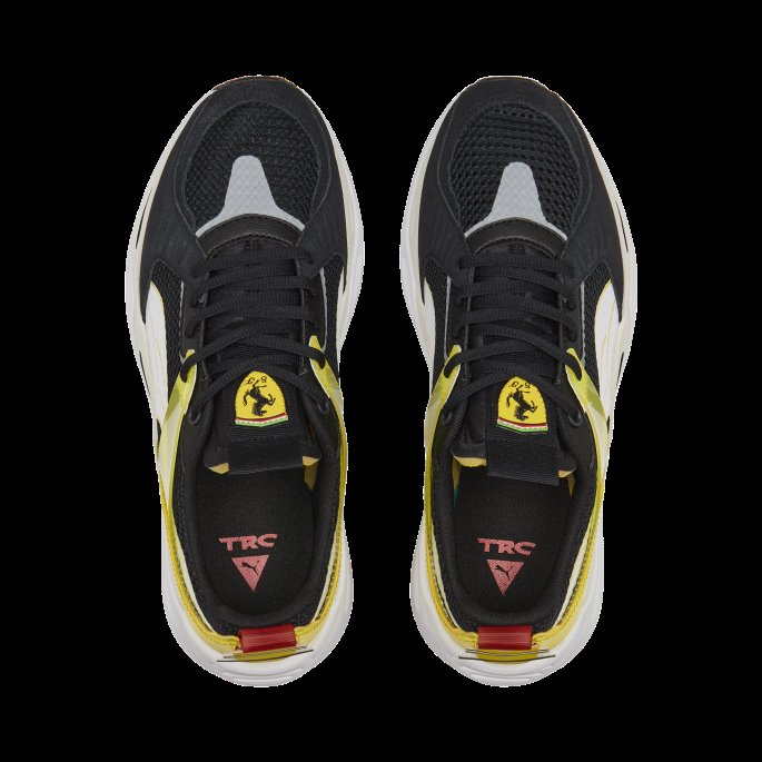Puma På Tilbud Scuderia Ferrari Trc Blaze Motorsport Sko Svart-hvit-flammende Gul