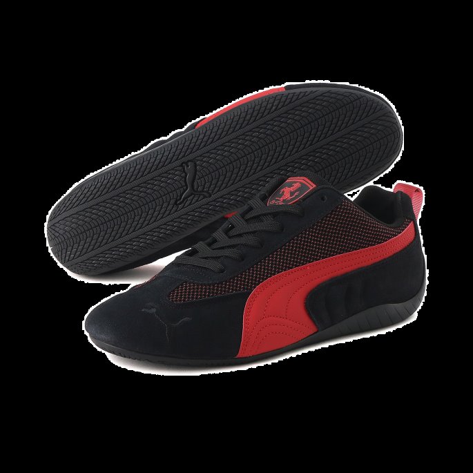 Black-rosso Corsa Puma På Tilbud Scuderia Ferrari Metal Energy Speedcat Kjøresko