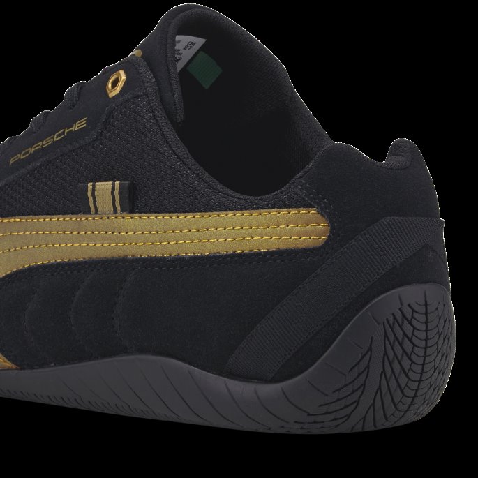 Porsche Legacy Metal Energy Speedcat Kjøresko Black-team Gold Puma På Salg