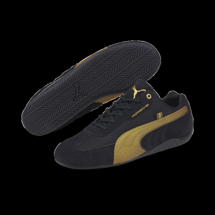 Porsche Legacy Metal Energy Speedcat Kjøresko Black-team Gold Puma På Salg