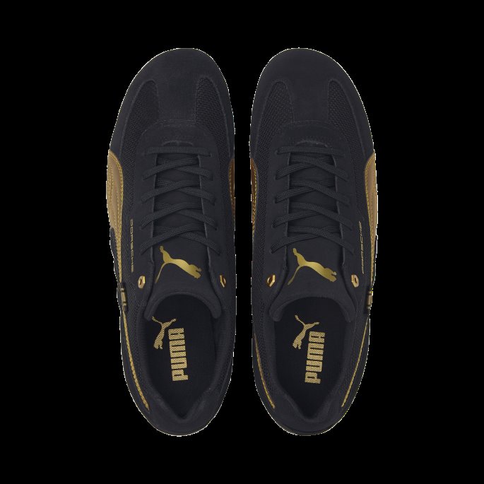 Porsche Legacy Metal Energy Speedcat Kjøresko Black-team Gold Puma På Salg