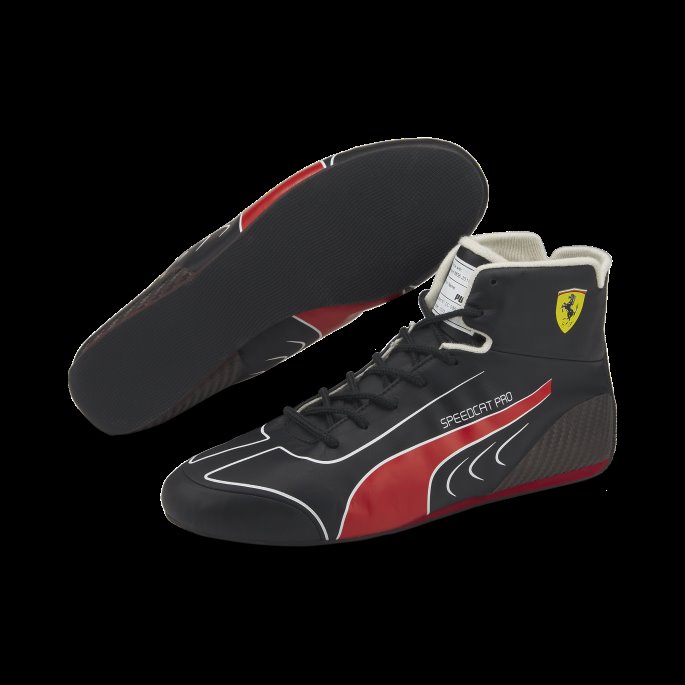 Svart-rød Racing-hvit Puma På Salg Scuderia Ferrari Speedcat Pro Cl Replica Racingsko
