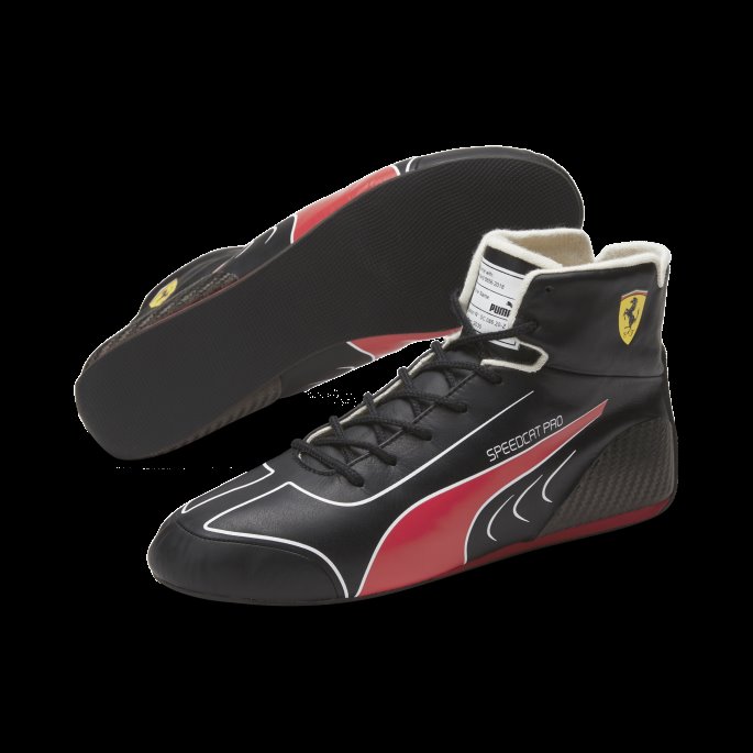 Scuderia Ferrari Speedcat Pro Cl Replica Herre Racingsko Svart-rosso Corsa-hvit Puma På Salg