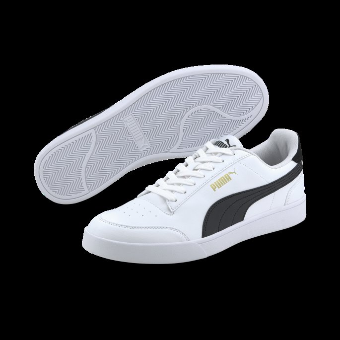 Puma På Tilbud Shuffle Joggesko Hvit-svart-team Gull