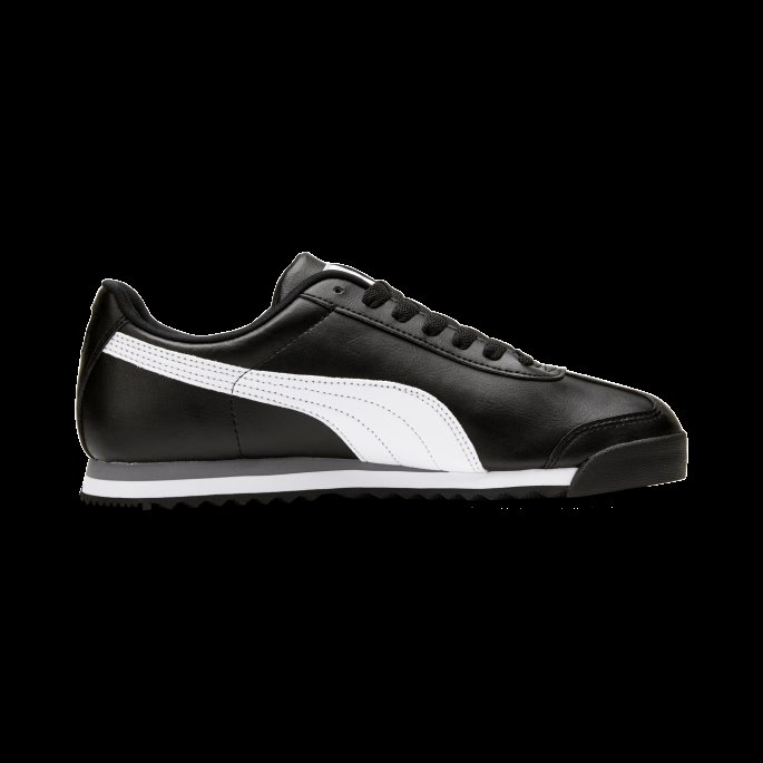 Puma På Tilbud Roma Basic Joggesko Svart-hvit-sølv