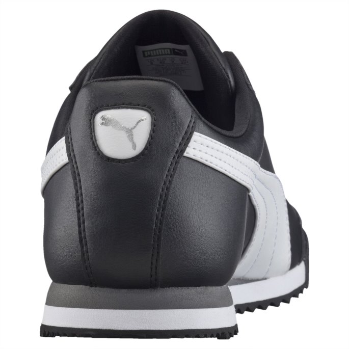 Svart-hvit-sølv Puma På Tilbud Roma Basic Joggesko Store Barn