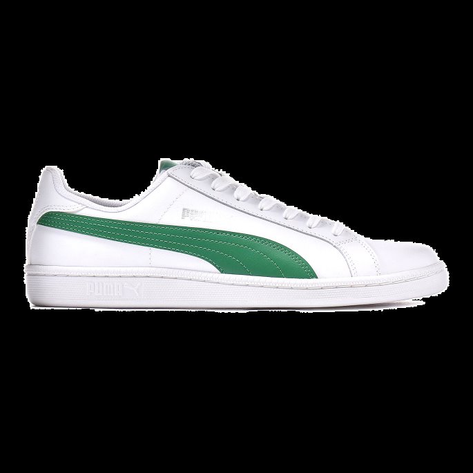 Smash Skinnsko Hvit-verdant Grønn Puma På Salg