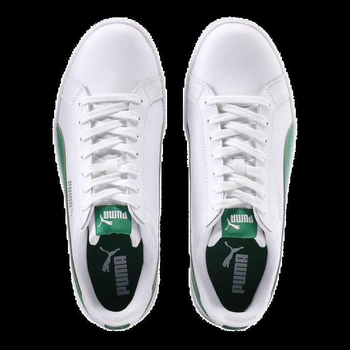 Smash Skinnsko Hvit-verdant Grønn Puma På Salg