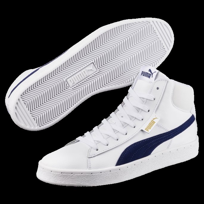 Puma På Tilbud 1948 Mid L Hi-top Joggesko Hvit-blå Dybder