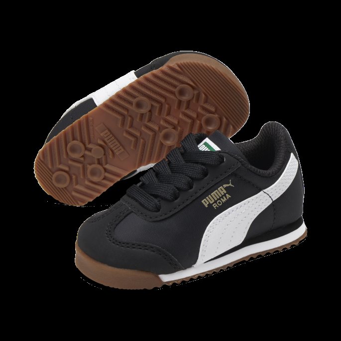 Puma På Tilbud Roma Basic Sommer Småbarnsko Sort-hvit