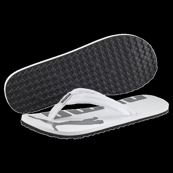 Hvit-svart Puma På Tilbud Episke Flip V2 Sandaler