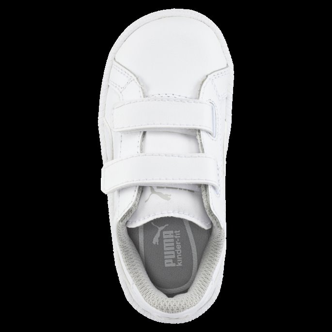 Smash Leather V Ps Barnesko Puma På Tilbud Hvit-hvit
