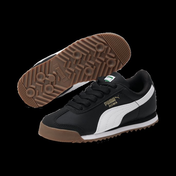 Svart-hvit Roma Basic Sommer Små Barnesko Puma På Tilbud