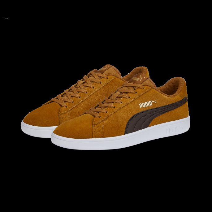 Puma På Tilbud Smash V2 Trenere Desert Tan-chocolate-team Gold