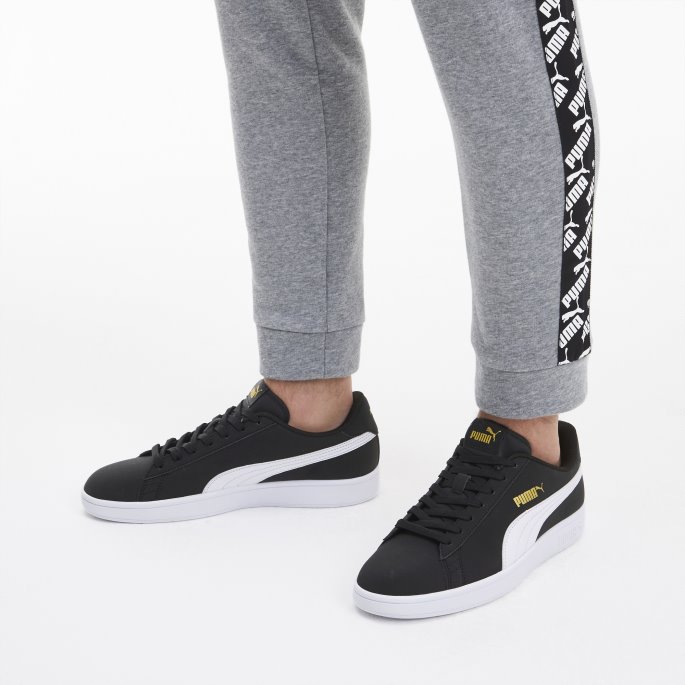 Puma På Salg Smash V2 Buck Trenere Svart-hvit-team Gull