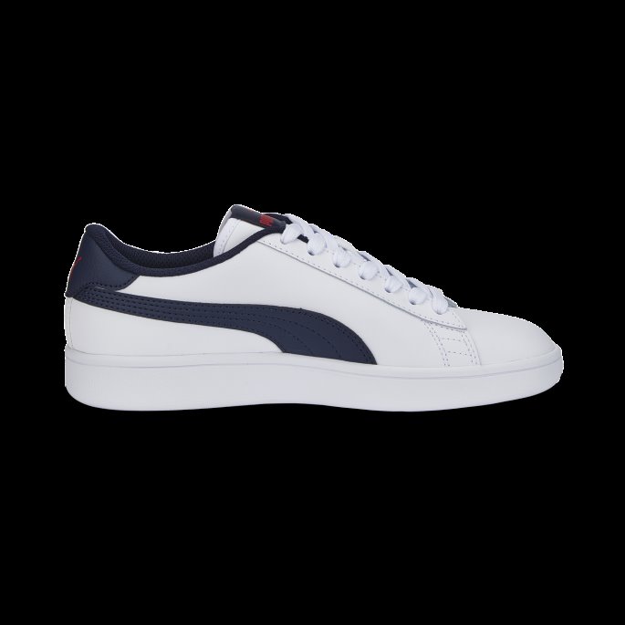 Puma På Tilbud Smash V2 Ungdomstrenere Hvit-peacoat-høyrisiko Rød