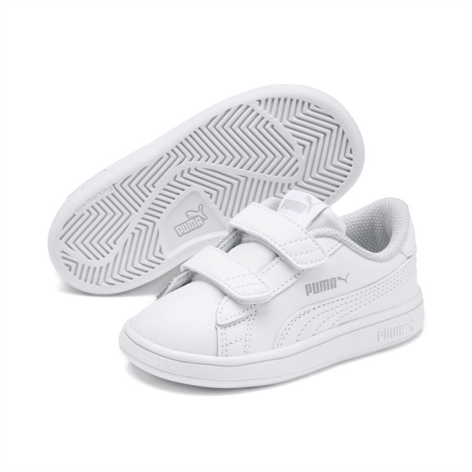 Puma På Tilbud Smash V2 Småbarnsko Hvit-hvit