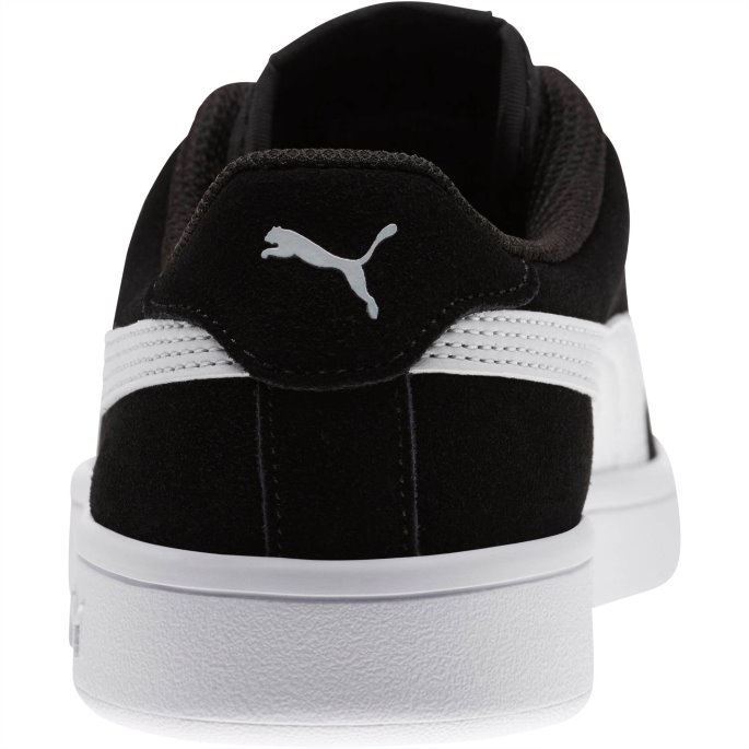 Smash V2 Semsket Jr-sko Sort-hvit Puma På Tilbud