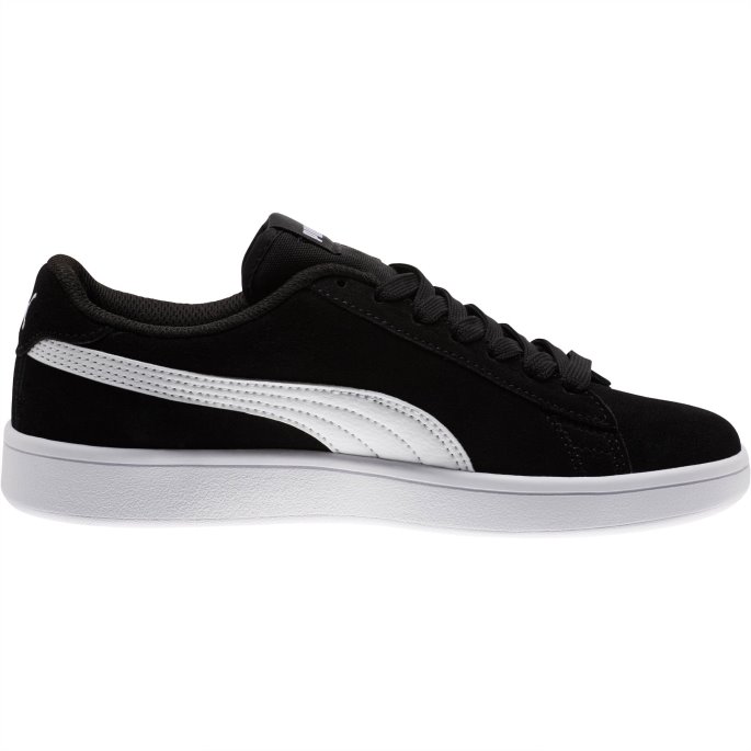 Smash V2 Semsket Jr-sko Sort-hvit Puma På Tilbud
