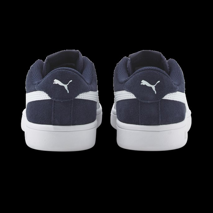Puma På Tilbud Smash V2 Semsket Jr-sko Peacoat-hvit