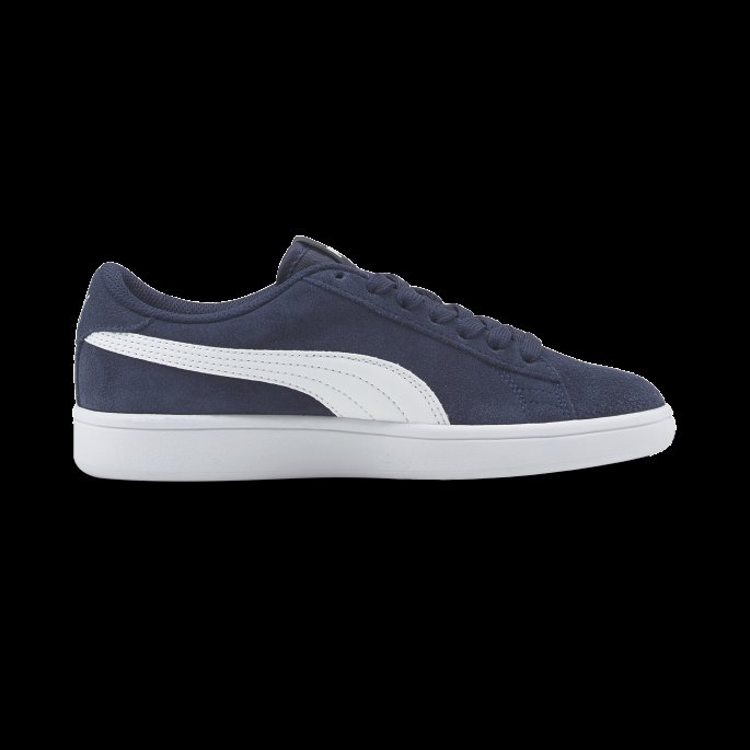 Puma På Tilbud Smash V2 Semsket Jr-sko Peacoat-hvit