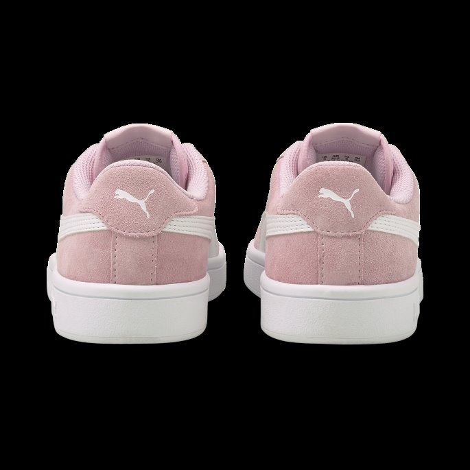Rosa Dame-hvit Smash V2 Semsket Ungdom Sneakers Puma På Tilbud
