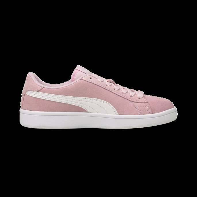 Rosa Dame-hvit Smash V2 Semsket Ungdom Sneakers Puma På Tilbud