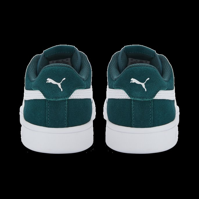 Varsity Grønn-hvit Smash V2 Semsket Sneakers Store Barn Puma På Tilbud